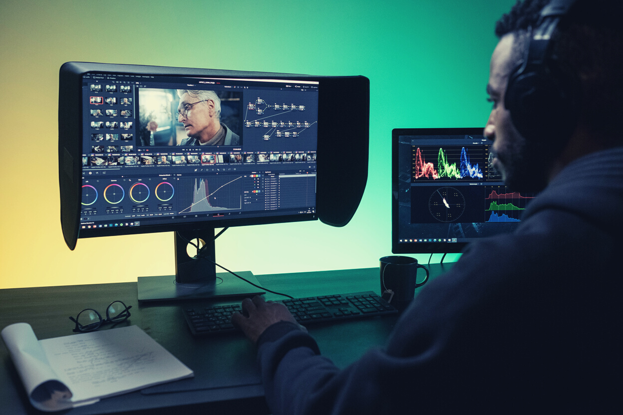 Black Flat Screen Computer Monitor